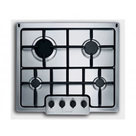 PIANO COTTURA CANDY PG640SX GAS 4 FUOCHI 60 CM GRIGLIE IN GHISA INOX