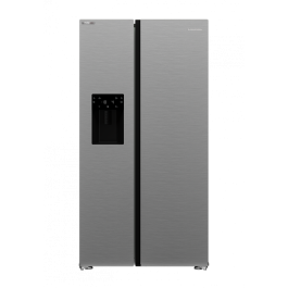 FRIGORIFERO GRUNDIG SIDE BY SIDE GSBS 23340 FX 571L 91 CM NO FROST DISPENSER ACQUA E GHIACCIO LIBERA INSTALLAZIONE INOX CLASSE E