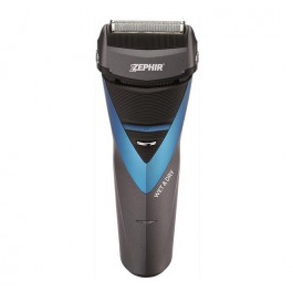 RASOIO ELETTRICO ZEPHIR ZHB672 RICARICABILE WET&DRY RASATURE A TESTINE FLOTTANTI NERO / BLU