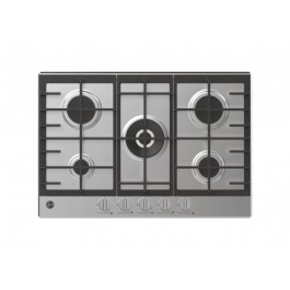 PIANO COTTURA HOOVER H-HOB 300 HHG75WK3X GAS 5 FUOCHI 75 CM GRIGLIE IN GHISA INOX