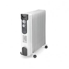 RADIATORE AD OLIO / TERMOSIFONE PORTATILE CALDORAD 11 ELEMENTI RISCALDANTI (99618) OLIMPIA SPLENDID 2500 W 2 LIVELLI DI POTENZA + FUNZIONE ECO BIANCO