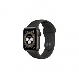 SMARTWATCH APPLE WATCH 6 40 MM GPS + CELLULAR 32 GB CASSA IN TITANIO CINTURINO SPORT NERO SIDERALE