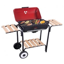 BARBECUE ELETTRICO DCG BQS2498 CON STAND E RUOTE 2300W TEMPERATURA REGOLABILE ROSSO