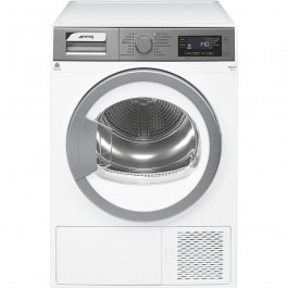 ASCIUGATRICE SMEG DHT83LIT 8 KG CARICO FRONTALE CONDENSAZIONE POMPA DI CALORE INVERTER 16 PROGRAMMI LIBERA INSTALLAZIONE CLASSE A+++