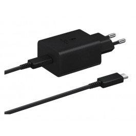 CARICABATTERIE / ADATTATORE SUPER FAST CHARGING (45 W) + CAVO DATI USB TIPO C ORIGINALE SAMSUNG EP-T4510XBEGEU NERO