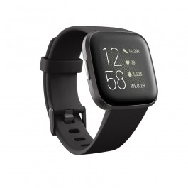 SMARTWATCH FITNESS FITBIT VERSA 2 DISPLAY 1.4 AMOLED NERO / ALLUMINIO CARBONE
