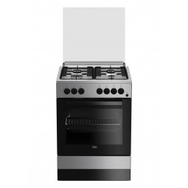 CUCINA ELETTRICA VENTILATA BEKO FSE62110DX 60x60 CM GAS 4 FUOCHI 66 L 6 FUNZIONI GRILL LIBERA INSTALLAZIONE PULIZIA A VAPORE INOX CLASSE A