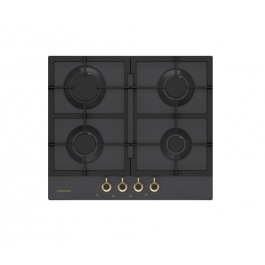 PIANO COTTURA GRUNDIG GIGA 6234050 AR 60 CM A GAS 4 FUOCHI NERO GHISA