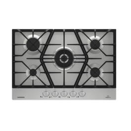 PIANO COTTURA GRUNDIG GIGA 7255260 XE 75 CM A GAS 5 FUOCHI INOX GHISA
