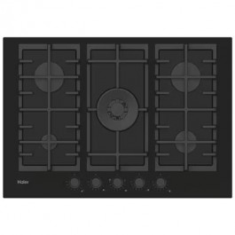 PIANO COTTURA HAIER SERIES 2 HAVG75S2B GAS 5 FUOCHI 75 CM GRIGLIE IN GHISA NERO