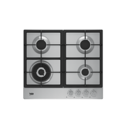 PIANO COTTURA BEKO HAW642C5SX 60 CM A GAS 4 FUOCHI INOX GHISA GARANZIA UFFICIALE