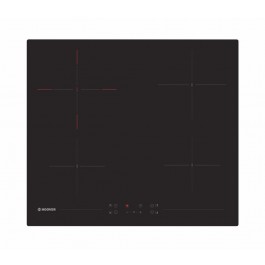 PIANO COTTURA A INDUZIONE HOOVER H-HOB 300 ELECTRIC HH64DCT 4 FUOCHI ZONA DOPPIA 60 CM VETROCERAMICA NERO