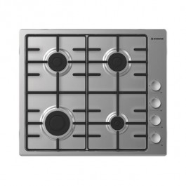 PIANO COTTURA HOOVER HHW6LCX GAS 4 FUOCHI 60 CM GRIGLIE SMALTATE ACCENSIONE ELETTRONICA INOX