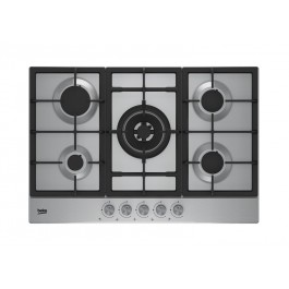PIANO COTTURA BEKO HIAW 75225 SX 75 CM A GAS 5 FUOCHI GHISA INOX