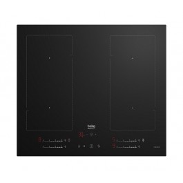 PIANO COTTURA BEKO HI I64720 UF2T 60 CM A INDUZIONE 4 FUOCHI 2 SEZIONI INDYFLEX 9 LIVELLI DI COTTURA VETRO NERO