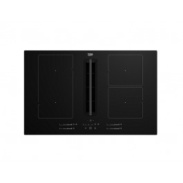 PIANO COTTURA BEKO HIXI 84700 UF 80 CM A INDUZIONE CON CAPPA INTEGRATA 4 FUOCHI 1 SEZIONE INDYFLEX 9 LIVELLI DI COTTURA VETRO NERO