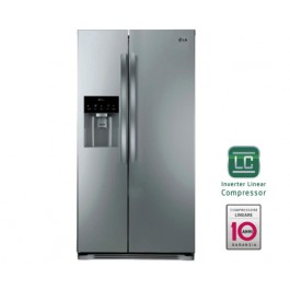 FRIGORIFERO LG SIDE BY SIDE GSL325PZCV 498 L INOX TOTAL NO FROST INVERTER DISPENSER ACQUA E GHIACCIO DISPLAY SOFT TOUCH LED CONGELAMENTO RAPIDO CLASSE A+