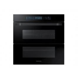 FORNO ELETTRICO PIROLITICO SAMSUNG AD INCASSO NV75R7676RB DUAL COOK FLEX DOPPIA PORTA 60 CM 75 L 1200 W GRILL PULIZIA A VAPORE 50 PRORAMMI AUTOMATICI NERO CLASSE A+
