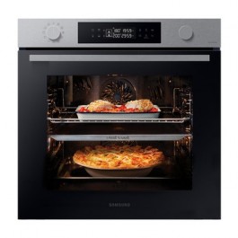 FORNO SAMSUNG AD INCASSO NV7B44403BS 60 CM 76 L DUAL COOK SERIE 4 GRILL VAPORE WIFI DISPLAY LED INOX CLASSE A+