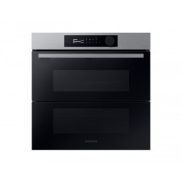 FORNO SAMSUNG DUAL COOK FLEX SERIE 5 NV7B5740TBS INCASSO DOPPIA PORTA 60 CM 76 L GRILL VAPORE WIFI INOX / NERO CLASSE A+