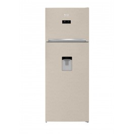 FRIGORIFERO BEKO RDNE455E20DB DOPPIA PORTA 402 L 70 CM NO FROST LIBERA INSTALLAZIONE DISPENSER BEIGE / PANNA CLASSE A+