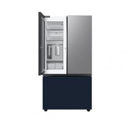 FRIGORIFERO SAMSUNG RF24BB660E2M 3 PORTE BESPOKE BEVERAGE CENTER (CARAFFA + DISPENSER + MACCHINA DEL GHIACCIO) 674 L NO FROST PREMIUM LIBERA INSTALLAZIONE INOX + METAL NAVY CLASSE E