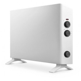 STUFETTA ELETTRICA / TERMOCONVETTORE DA PAVIMENTO ZEPHIR ZCV2005TTB 2 LIVELLI DI POTENZA 2000 W TERMOSTATO REGOLABILE TURBOVENTILATO TIMER BIANCO