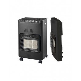 STUFA A GAS GPL ZEPHIR ZGS41100 3 LIVELI DI FIAMMA INFRAROSSI PIEGHEVOLE 4,2 KW BOMBOLA DA 15 KG NERO
