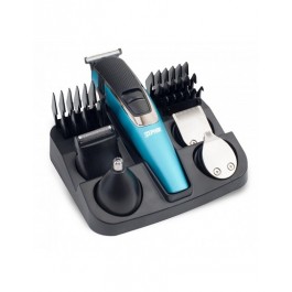 RASOIO ELETTRICO ZEPHIR ZHB632 KIT RICARICABILE 10 IN 1 (REGOLABARBA - TAGLIACAPELLI - RIFINITORE VISO E CORPO)  NERO / AZZURRO