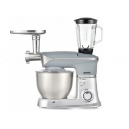 IMPASTATRICE PLANETARIA PROFESSIONALE ZEPHIR ZHC130DX FRULLATORE TRITACARNE 1300W CONTROLLO ELETTORNICO 6 VELOCITA' FUNZIONE PULSE SILVER