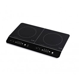 FORNELLO / PIASTRA ELETTRICA DA CUCINA A INDUZIONE ZEPHIR ZHC14-16 2 FUOCHI 2800 W TIMER VETRO TEMPRATO NERO