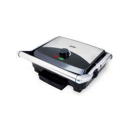 BISTECCHIERA ELETTRICA ZEPHIR ZHC655 2000W TERMOSTATO REGOLABILE PIASTRE ANTIADERENTI NERO / SILVER