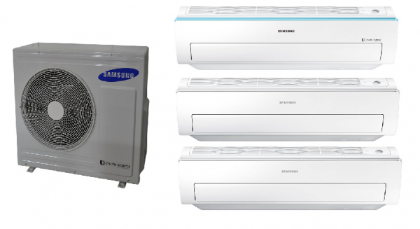 CLIMATIZZATORE / CONDIZIONATORE BAR - HOTEL SAMSUNG TRIAL SPLIT A PARETE N.2 AR6000M AR09HSFSBWKN (9000 BTU) + N.1 AR5500 AR12HSFSBURN (12000 BTU) + N.1 AJ068FCJ3EH SMART WIFI DIGITAL INVERTER GAS R410A CLASSE A+/A+