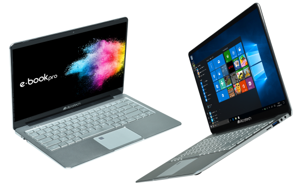 E-BOOK PRO / ULTRABOOK MICROTECH EB14AI32 14.1" INTEL CELERON QUAD CORE N3450 2,2 GHZ 32 GB SSD + 256 GB 6 GB LPDDR3 INTEL HD GRAPHICS 500 TASTIERA QWERTY WINDOWS 10 PROFESSIONAL GRIGIO ALLUMINIO PRODOTTO ITALIANO