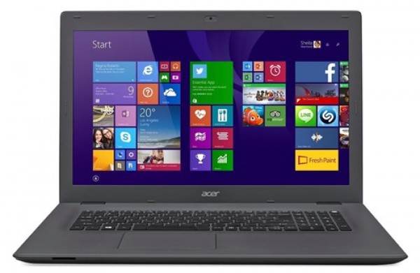 NOTEBOOK ACER ASPIRE E 17 E5 772 3519 INTEL CORE I3-4005U 8 GB DDR3 L 1 TB HDD 17.3" INTEL HD WINDOWS 8.1 CHARCOAL GRAY ACER