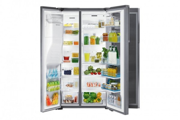 FRIGORIFERO SAMSUNG SIDE BY SIDE RH57H90707F SERIE 9000 INOX 570 L APERTURA SHOWCASE DISPENSER ACQUA E GHIACCIO DIGITAL INVERTER NO FROST PREMIUM LIBERA INSTALLAZIONE CLASSE A++