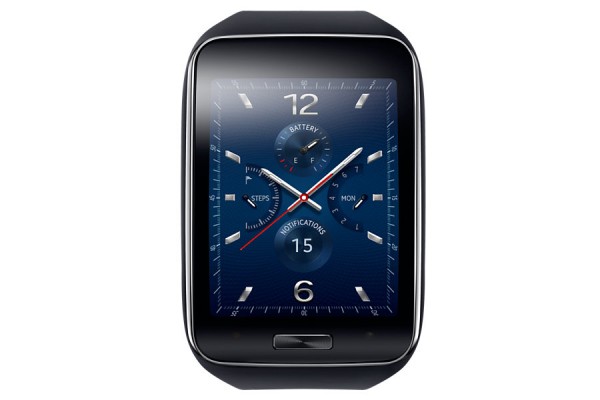 SMARTWATCH SAMSUNG GALAXY GEAR S SM R750 BLUE BLACK 2" SUPER AMOLED CURVO 4 GB 1 GHz DUAL CORE WIFI BLUETOOTH TIZEN