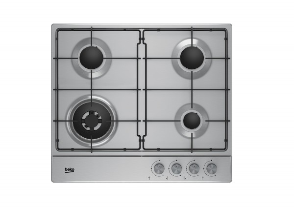 PIANO COTTURA BEKO HIAW 64223 SX 60 CM A GAS 4 FUOCHI INOX