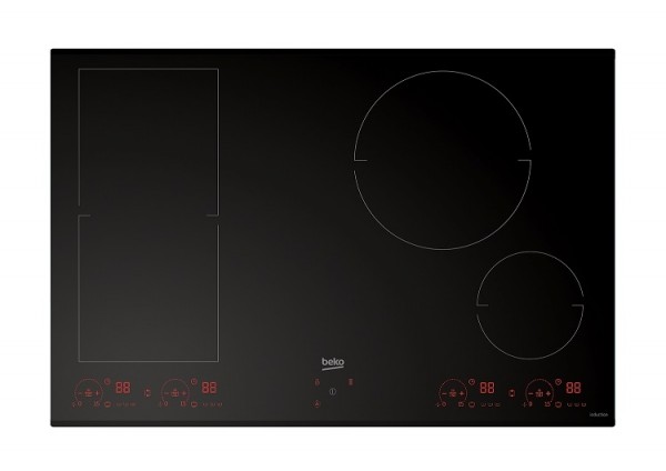 PIANO COTTURA BEKO HII 84800 FHT 80 CM A INDUZIONE 4 FUOCHI INDYFLEX 15 LIVELLI DI COTTURA VETRO NERO