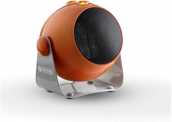 STUFETTA / TERMOVENTILATORE CALDODESIGN 99402 OLIMPIA SPLENDID TRE MODALITA' D'USO 1800W CON TECNOLOGIA CERAMICA ARANCIONE