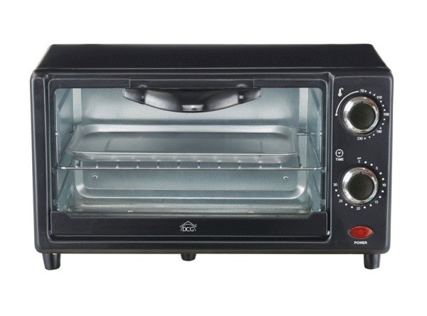 FORNETTO ELETTRICO / MULTIFORNO DCG MB9809N 9 L TERMOSTATO REGOLABILE TIMER NERO