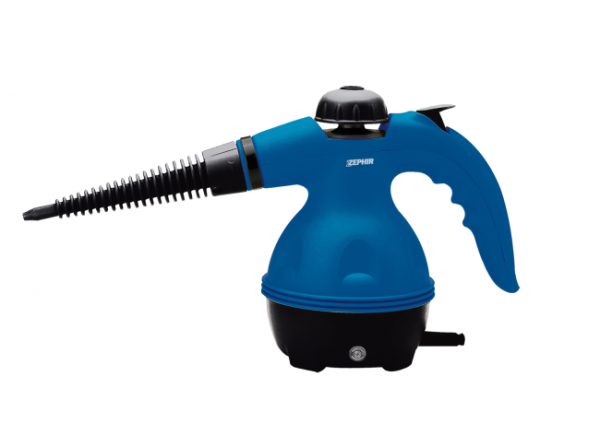 PULITORE A VAPORE MULTIFUNZIONE ZEPHIR ZHV600 1000 W 300 ML SGRASSA PULISCE STERILIZZA AZZURRO / NERO