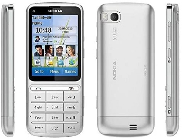 SMARTPHONE NOKIA C3-01.5 CON TASTIERA 2.4" 5 MP 3G WIFI BLUETOOTH SILVER 24 MESI