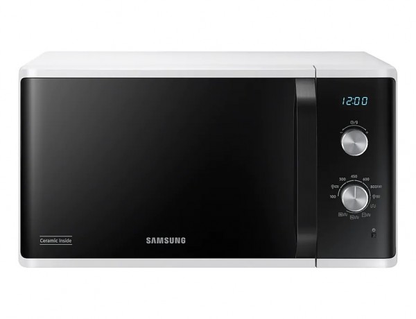 FORNO MICROONDE SAMSUNG MG23K3614AW GRILL DUAL DIAL 23 L 800 W 6 LIVELLI DI POTENZA DISPLAY LED LIBERA INSTALLAZIONE BIANCO