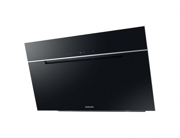 CAPPA PER CUCINA SAMSUNG NK36M7070VB A PARETE 90 CM FILTRO IN ALLUMINIO LAVABILE ILLUMINAZIONE LED CONTROLLO TOUCH 4 VELOCITA' DI ASPIRAZIONE VETRO NERO