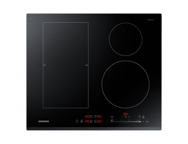 PIANO COTTURA SAMSUNG NZ64K5747BK A INDUZIONE 60 CM VETROCERAMICA 4 FUOCHI CONTROLLO TOUCH DISPLAY LED NERO