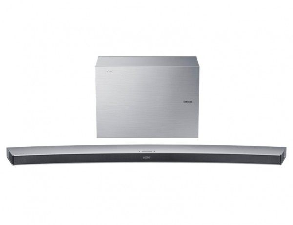 SOUNDBAR CURVA SAMSUNG HW J7501R 320 W 4.1 CANALI WIRELESS 3D VIDEO PASS 5 MODALITÀ DI SUONO BLUETOOTH USB HOST HDMI SILVER