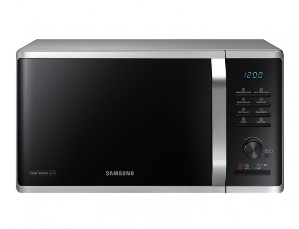 FORNO MICROONDE SAMSUNG MG23K3575CS GRILL 23 L 800 W 6 LIVELLI DI POTENZA ECO MODE DISPLAY LED LIBERA INSTALLAZIONE ARGENTO