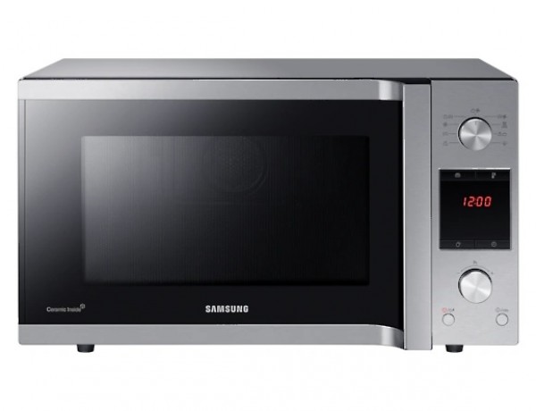 FORNO MICROONDE SAMSUNG MC455TERCSR COMBINATO GRILL 45 L 900 W 6 LIVELLI DI POTENZA 27 PROGRAMMI DISPLAY LED LIBERA INSTALLAZIONE SILVER