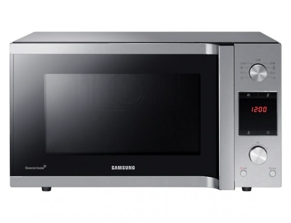 FORNO MICROONDE SAMSUNG MC457TGRCSR COMBINATO GRILL 45 L 900 W 6 LIVELLI DI POTENZA 27 PROGRAMMI DISPLAY LED LIBERA INSTALLAZIONE SILVER